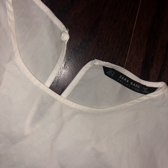 NWOT Zara White Cropped Shirt - Picture 2 of 2